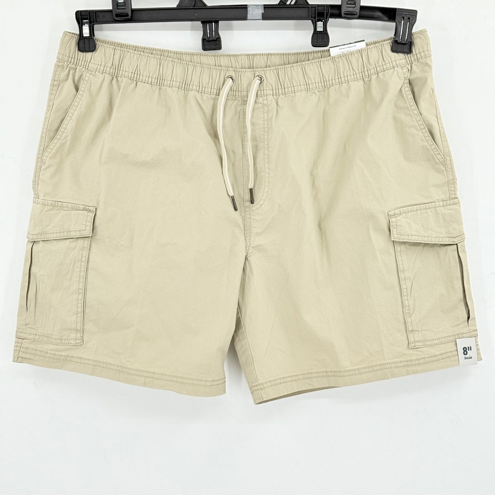 George Men's Above The Knee Elastic Pull-on Tan Cargo Shorts Size XL 40-42 NWT